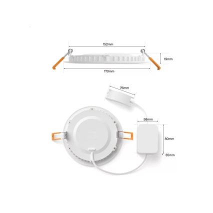 Philips - LED RGBW stmievateľné kúpeľňové podhľadové svietidlo Hue SLIM LED/12W/230V 1000-20000K biela IP44