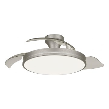 Philips - Stmievateľné stropné LED svietidlo s ventilátorom ATLAS LED/35W/230V matný chróm + diaľkové ovládanie
