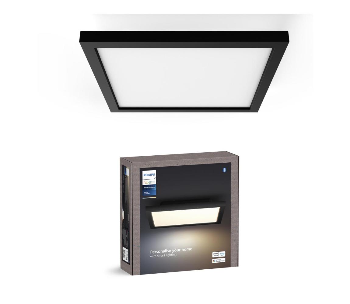 Philips - stmievateľné stropné svietidlo Hue AURELLE LED/19W/230V 30x30 cm čierne 8720169329058