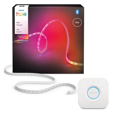 Philips - stmievateľný LED pás RGBW Hue FLUX 3 m, 12 W, 230 V, 2200–6500 K + Hue Bridge