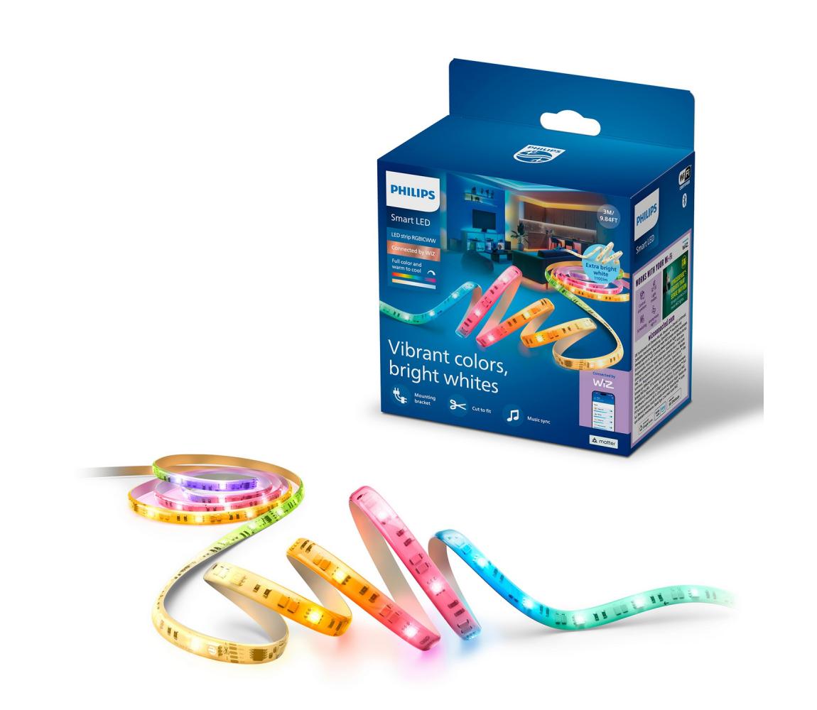Philips Smart Philips - stmievateľný LED RGBIC pásik SMART STRIP 3 m LED/13 W/230 V 2700/6500 K Wi‑Fi 8719514866676