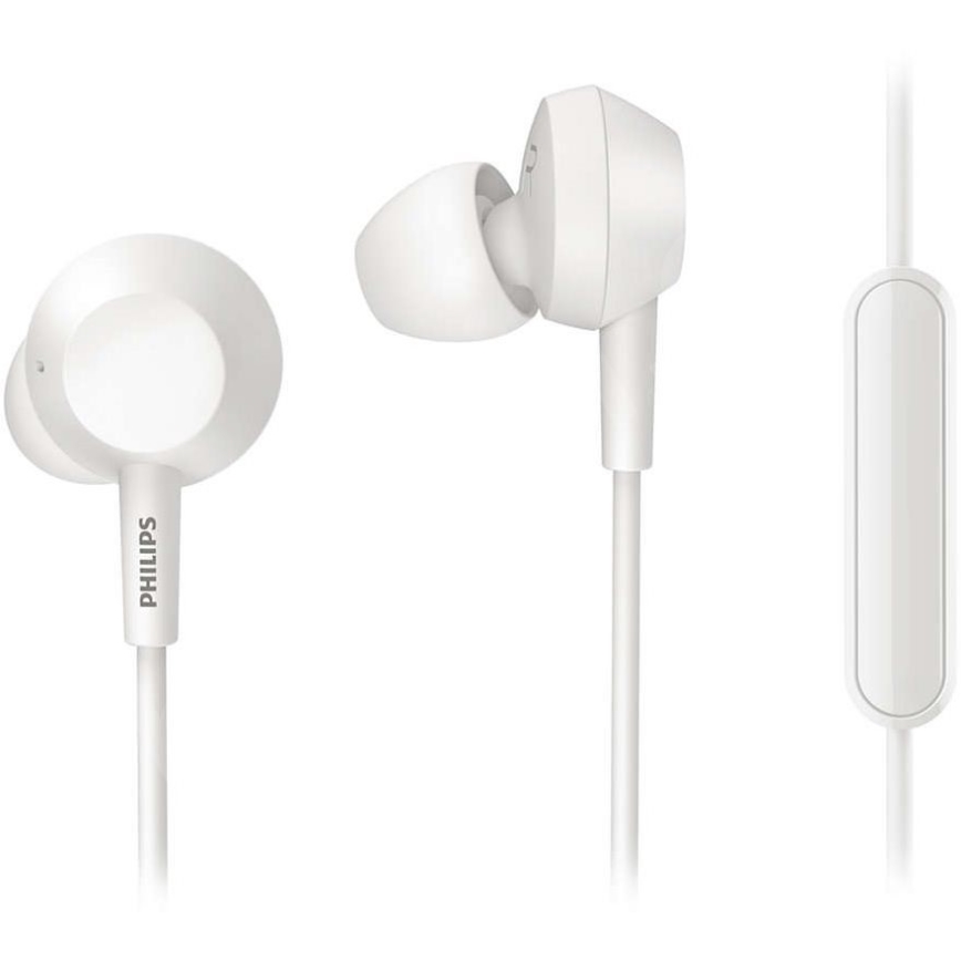 Philips TAE4105WT/00 - Slúchadlá s mikrofónom JACK 3,5 mm biela