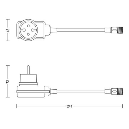 Philips - Vonkajší napájací sieťový adaptér GARDENLINK 12W/24/230V IP44