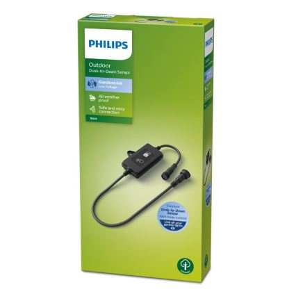 Philips - Vonkajší senzor súmraku s časovačom IP44