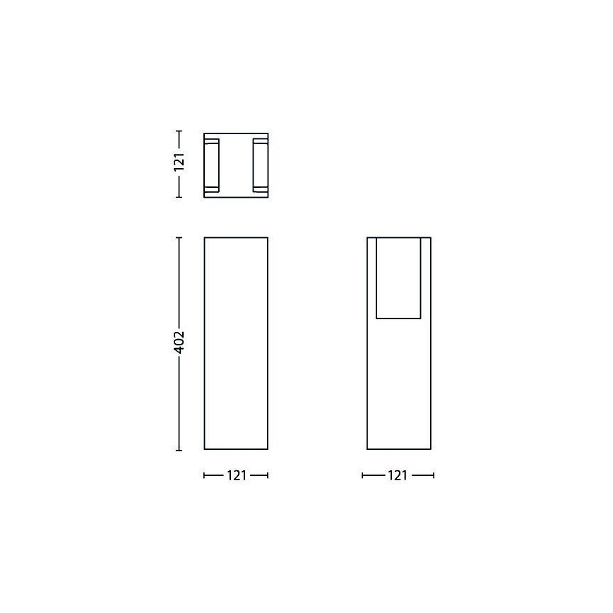 Philips - Vonkajšia lampa BRIDGE 1xE27/14W/230V IP44 40,2 cm