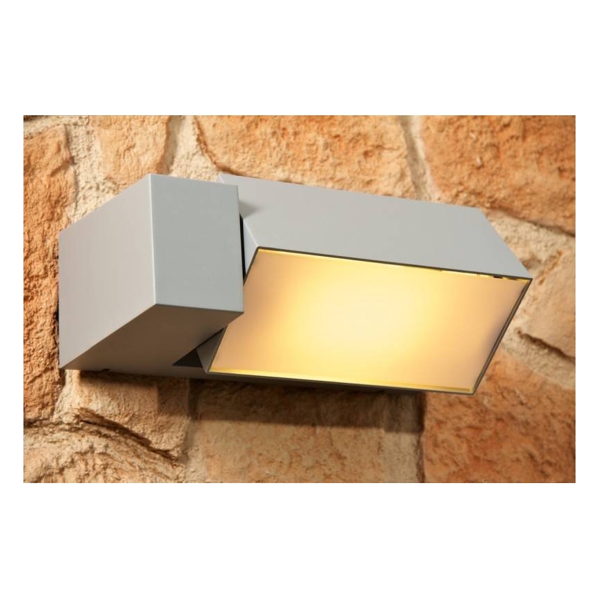 Philips - Vonkajšie nástenné svietidlo BORDER 1xE27/23W/230V IP44 šedá