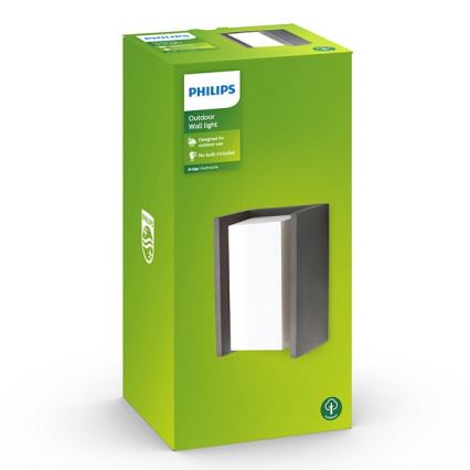 Philips - Vonkajšie nástenné svietidlo BRIDGE 1xE27/15W/230V IP44