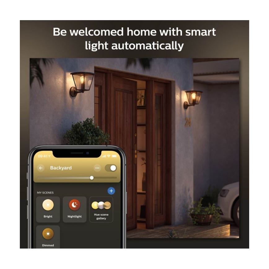 Philips - Stmievateľné vonkajšie nástenné svietidlo Hue INARA 1xE27/7W/230V Wi-Fi IP44