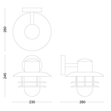 Philips - Vonkajšie nástenné svietidlo INYMA 1xE27/25W/230V IP44