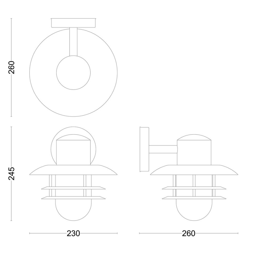 Philips - Vonkajšie nástenné svietidlo INYMA 1xE27/25W/230V IP44