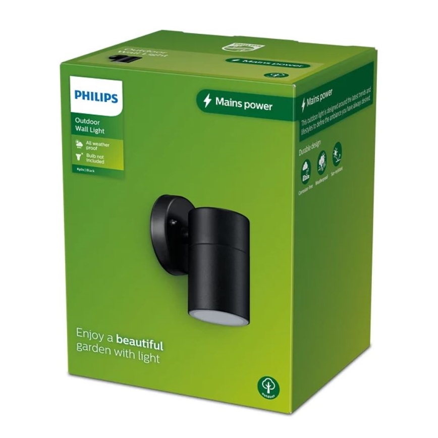 Philips - Vonkajšie nástenné svietidlo KYLIS 1xGU10/25W/230V IP44