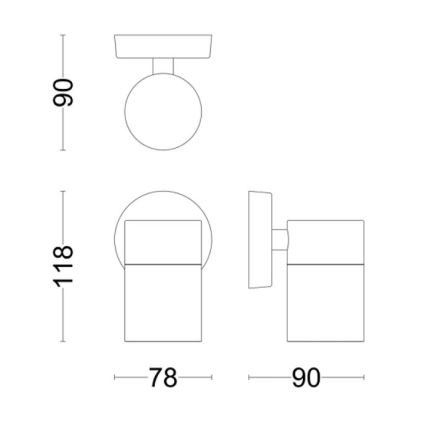 Philips - Vonkajšie nástenné svietidlo KYLIS 1xGU10/25W/230V IP44