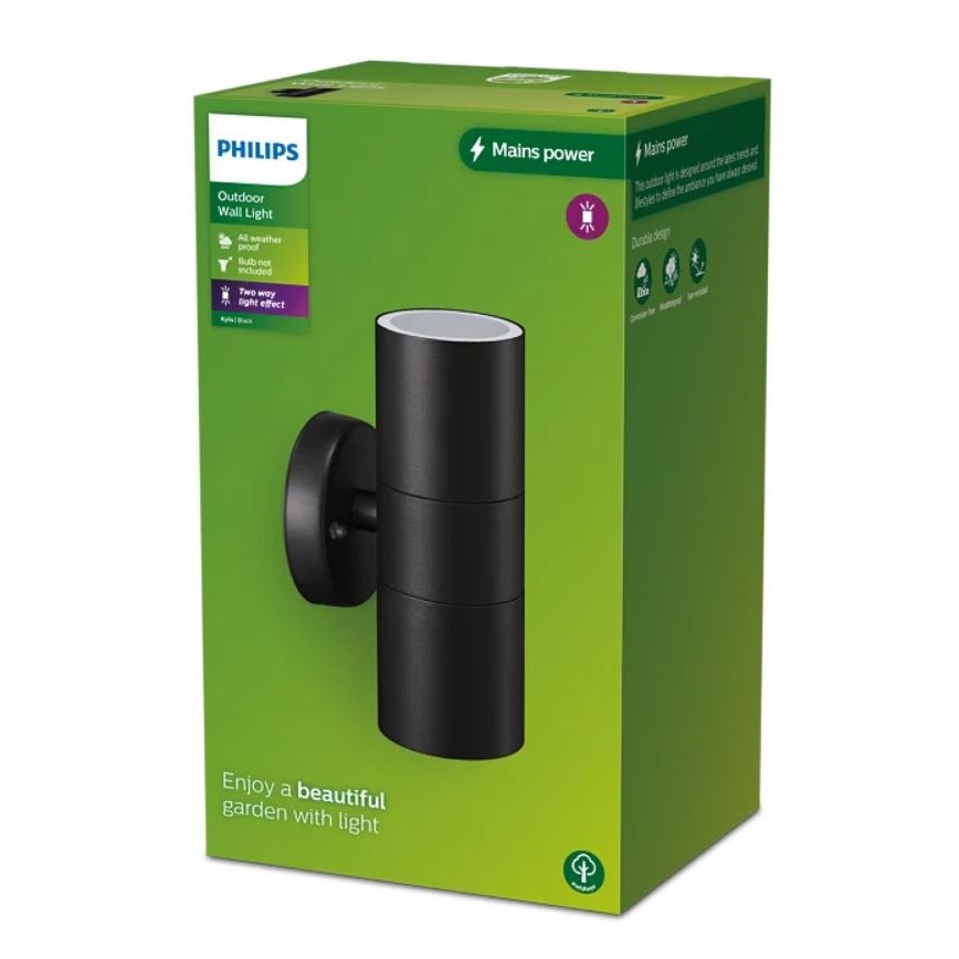 Philips - Vonkajšie nástenné svietidlo KYLIS 2xGU10/25W/230V IP44