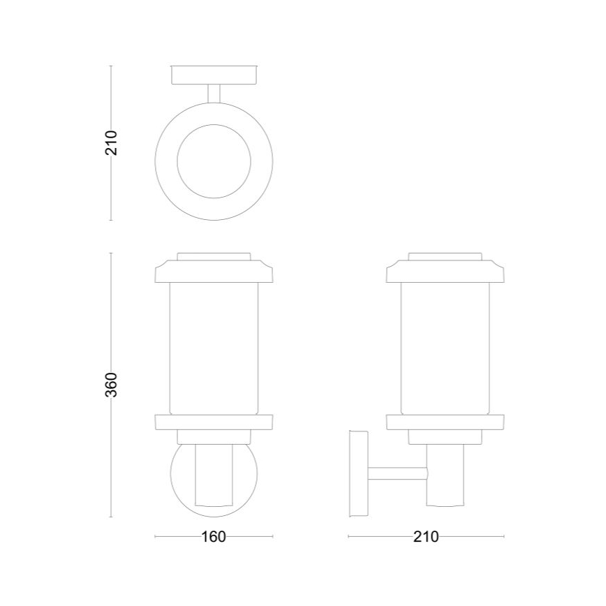 Philips - Vonkajšie nástenné svietidlo LISTRA 1xE27/25W/230V IP44