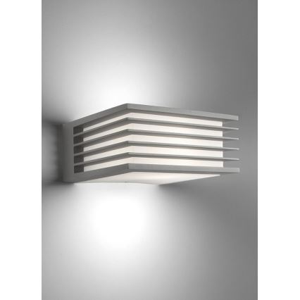 Philips - Vonkajšie nástenné svietidlo SHADES 1xE27/15W/230V IP44 šedá