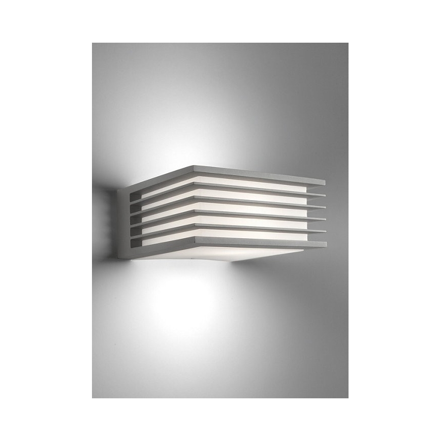 Philips - Vonkajšie nástenné svietidlo SHADES 1xE27/15W/230V IP44 šedá