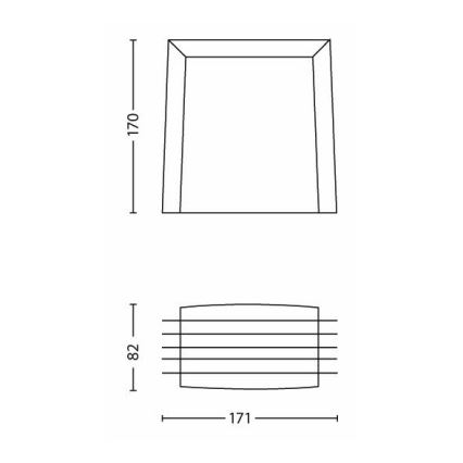 Philips - Vonkajšie nástenné svietidlo SHADES 1xE27/15W/230V IP44 šedá