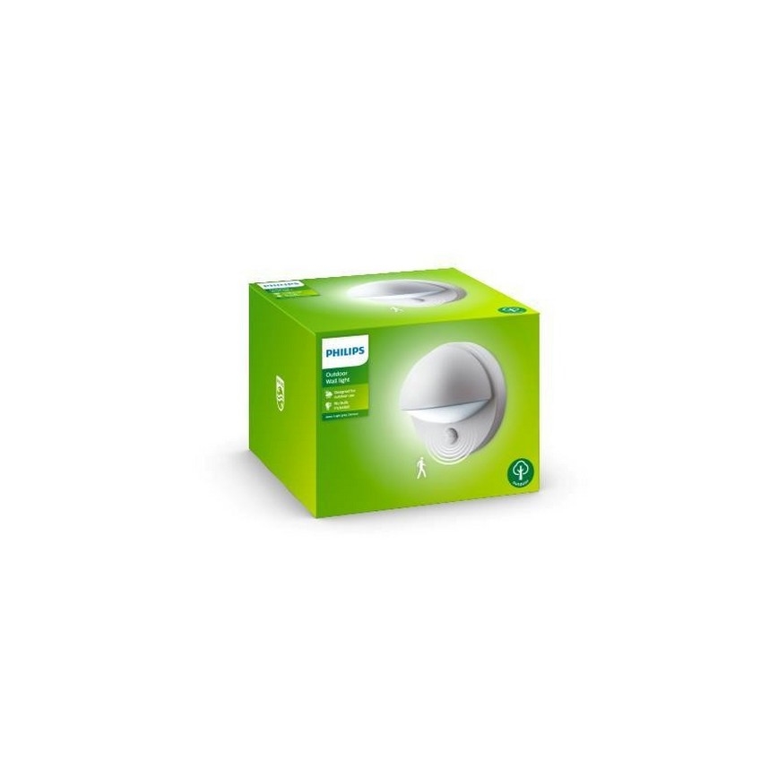 Philips - Vonkajšie nástenné svietidlo so senzorom 1xE27/12W/230V IP44