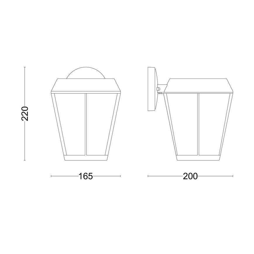 Philips - Vonkajšie nástenné svietidlo SUNERA 1xE27/25W/230V IP44