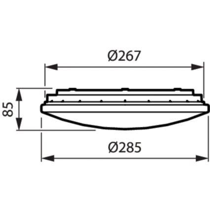 Philips WL060V LED11S/830 PSU II WH - LED Vonkajšie stropné svietidlo MOUNTED LED/14,5W/230V 3000K IP44