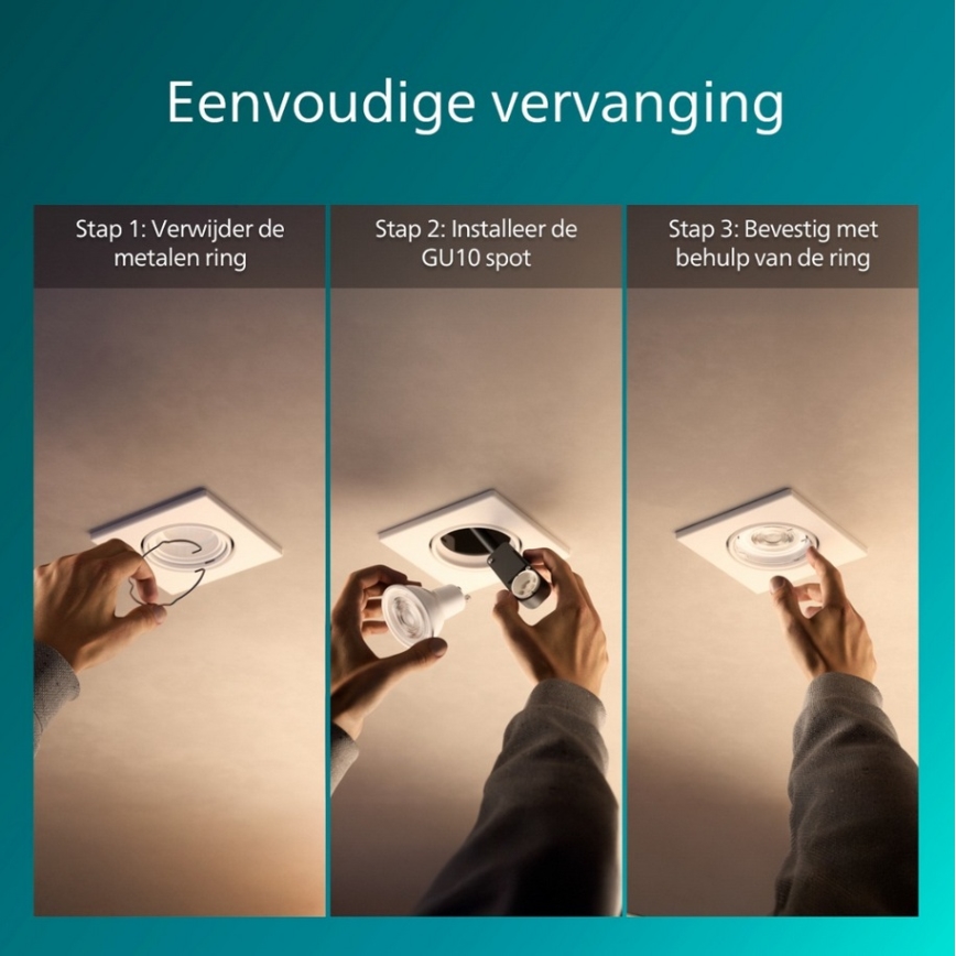 Philips - Zapustené stropné svietidlo PERIDOT 1xGU10/7W/230V biela