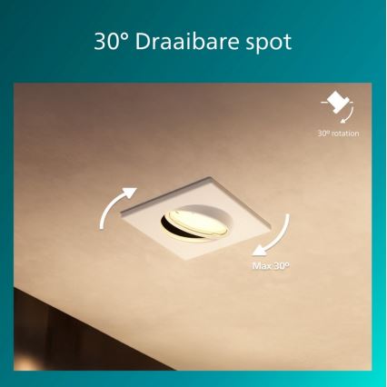 Philips - Zapustené stropné svietidlo PERIDOT 1xGU10/7W/230V biela