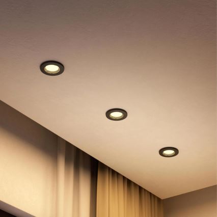 Philips - Zapustené stropné svietidlo PERIDOT 1xGU10/7W/230V čierna