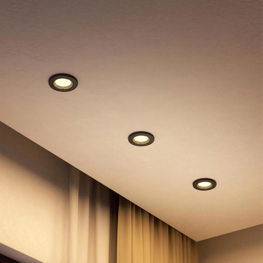 Philips - Zapustené stropné svietidlo PERIDOT 1xGU10/7W/230V čierna