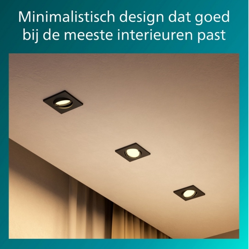 Philips - Zapustené svietidlo PERIDOT 1xGU10/7W/230V čierne