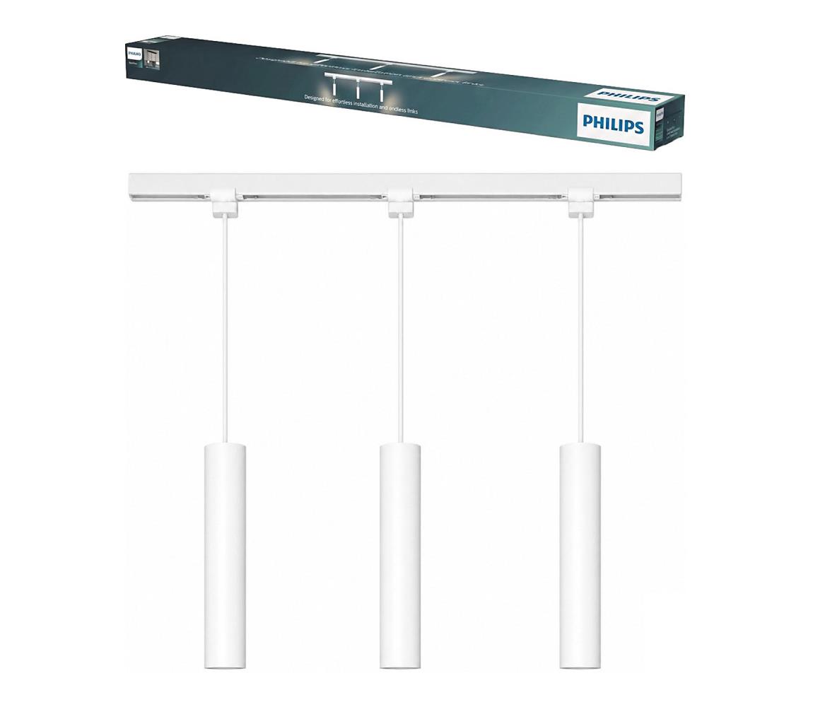 Philips - Závesný luster na lane v lištovom systéme EASYLINK 3xGU10/7W/230V 1 m biely 8721103091260