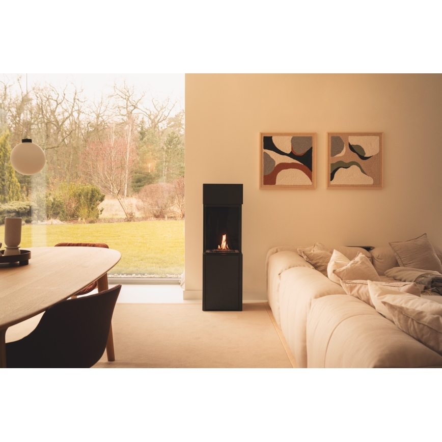 Planika - BIO krb na diaľkové ovládanie 126,2x40 cm 3,5kW/230V čierna
