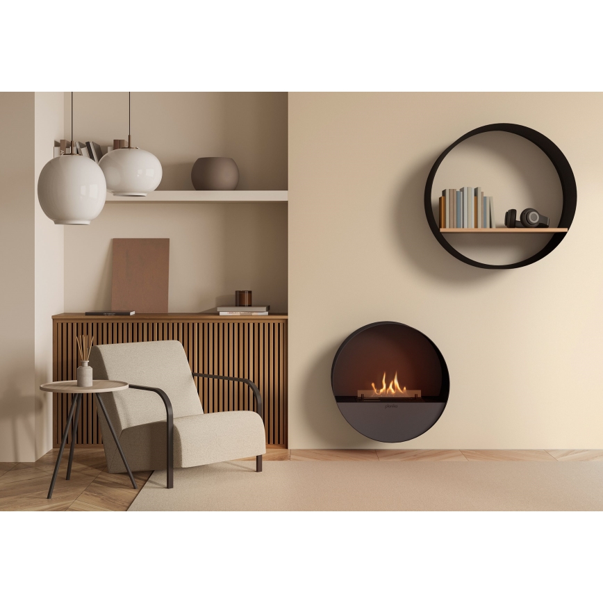 Planika - BIO krb na diaľkové ovládanie 72,6x65 cm 2,5kW/230V čierna