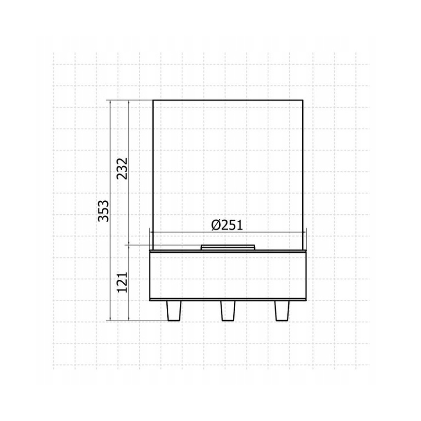 Planika - BIO krb 36,3x25,1 cm 2,5kW béžová