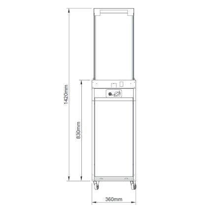 Planika - Vonkajší plynový krb 142x36 cm 8kW 1xAAA čierna + ochranný kryt