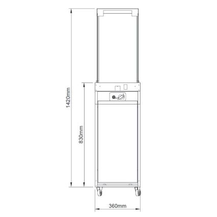 Planika - Vonkajší plynový krb 142x36 cm 8kW 1xAAA šedá + ochranný kryt