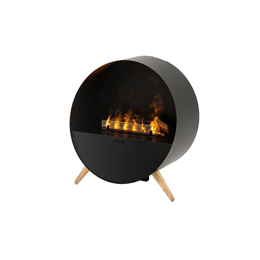 Planika - Krb na vodnú paru na diaľkové ovládanie 72,9x65,3 cm 125W/230V čierna
