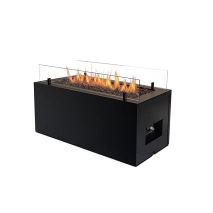 Planika - Vonkajší plynový krb 41,4x69,8 cm 10kW 1xAAA čierna + ochranný kryt