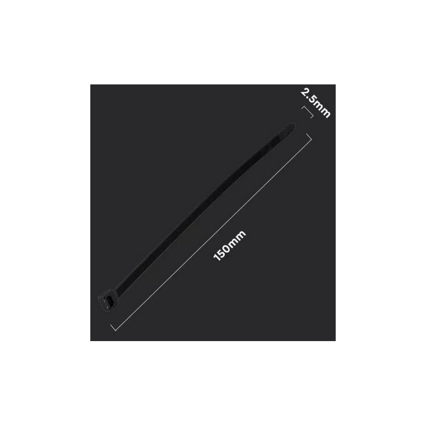 Plastové sťahovacie pásky 2,5x150mm 100ks čierna