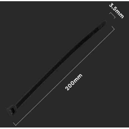 Plastové sťahovacie pásky 3,5x200mm 100ks čierna