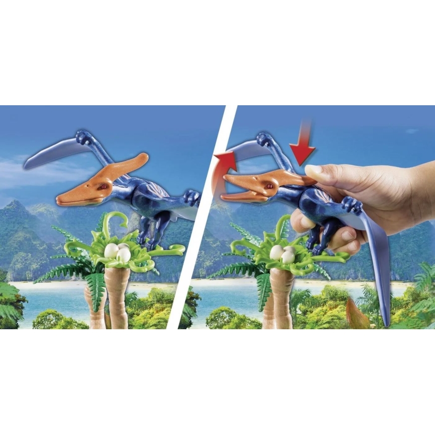 Playmobil - Detská stavebnica vrtuľník s Pterodaktylom 39 ks