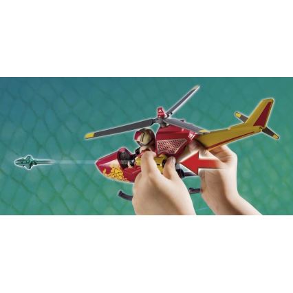 Playmobil - Detská stavebnica vrtuľník s Pterodaktylom 39 ks
