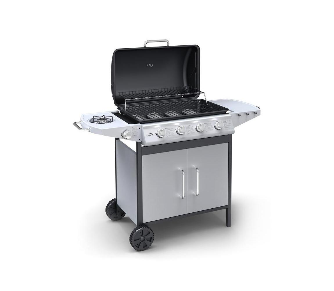 Plynový gril s 4 horákmi, nerezová oceľ 99BB004