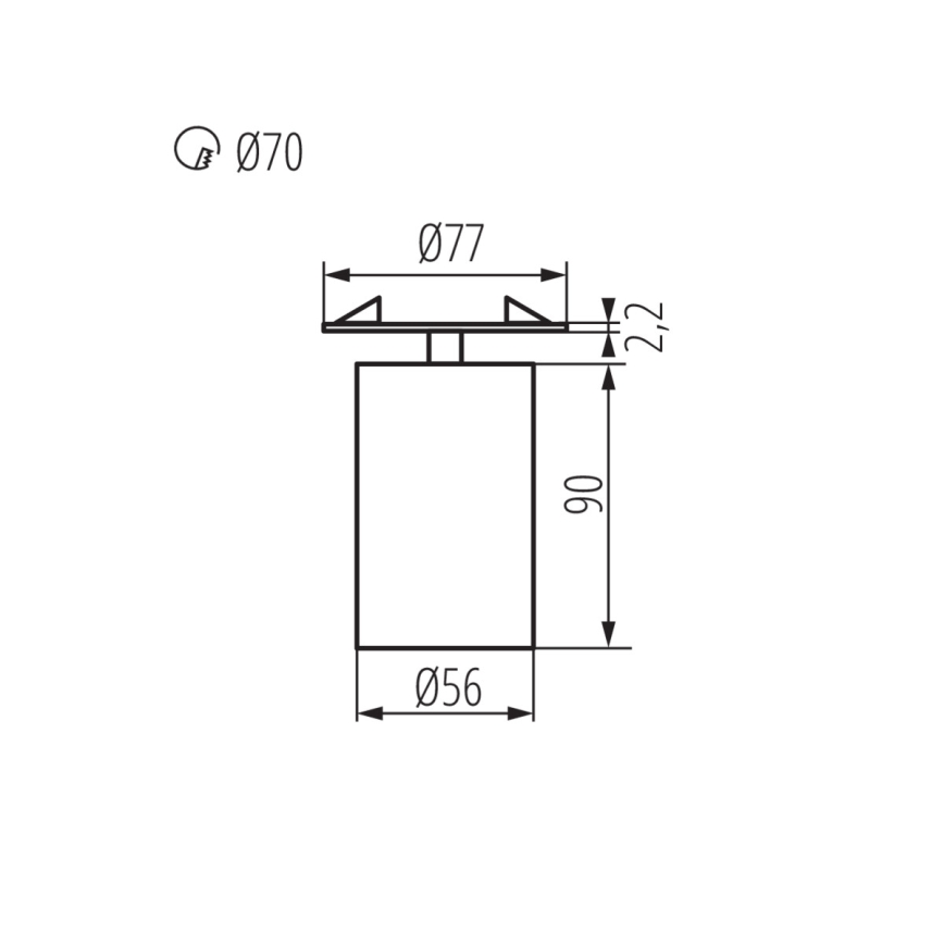 Podhľadové bodové svietidlo CHIRO 1xGU10/35W/230V biela