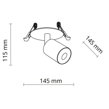 Podhľadové bodové svietidlo NEX 1xGU10/10W/230V biela