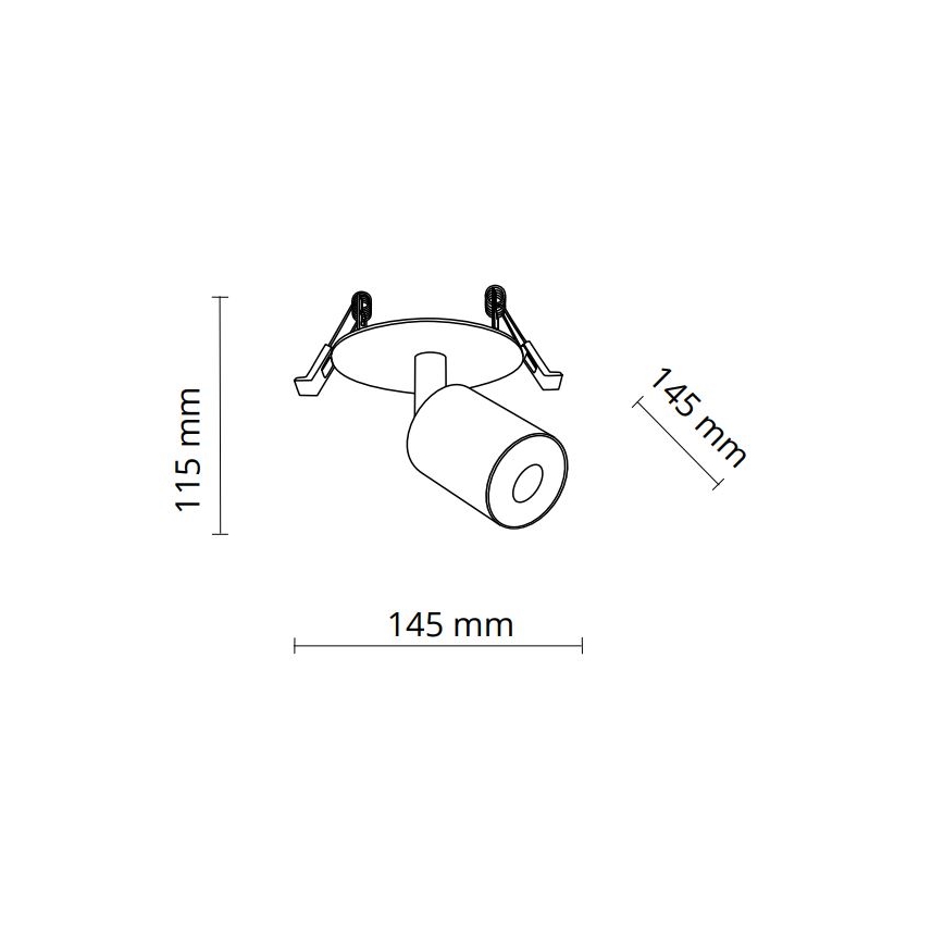 Podhľadové bodové svietidlo NEX 1xGU10/10W/230V biela