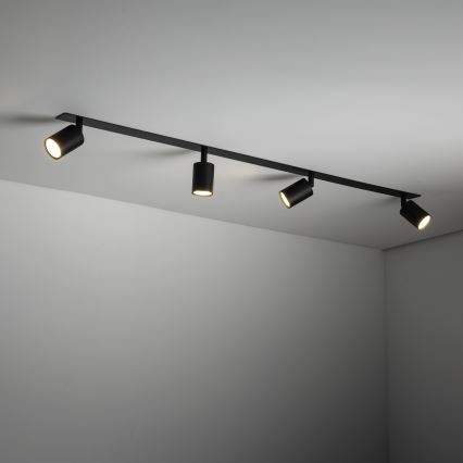 Podhľadové bodové svietidlo NEX 4xGU10/10W/230V čierna