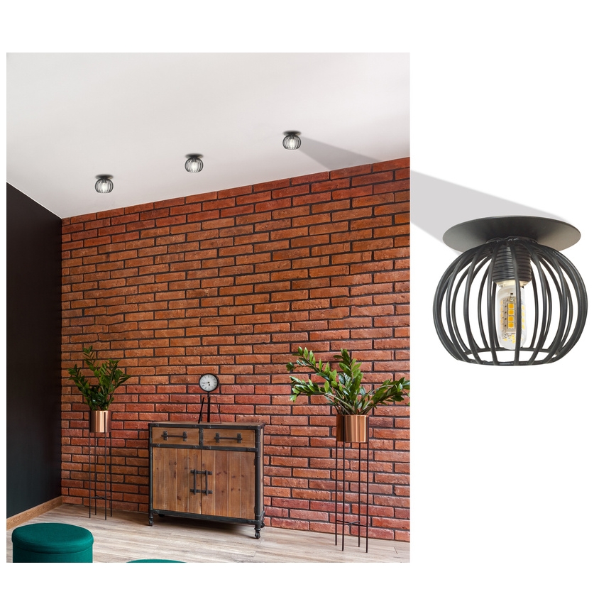 Podhľadové bodové svietidlo SK 93 1xG9/40W/230V čierna