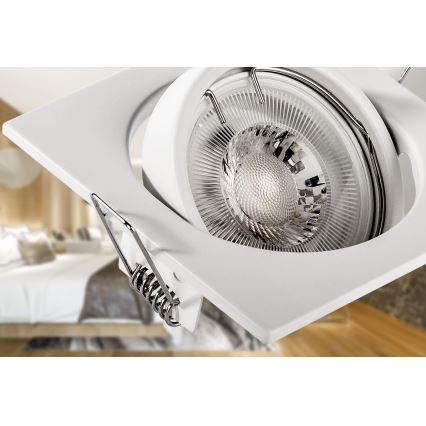 Podhľadové svietidlo 1xGU10/MR16/10W/230V 9x9 cm biele