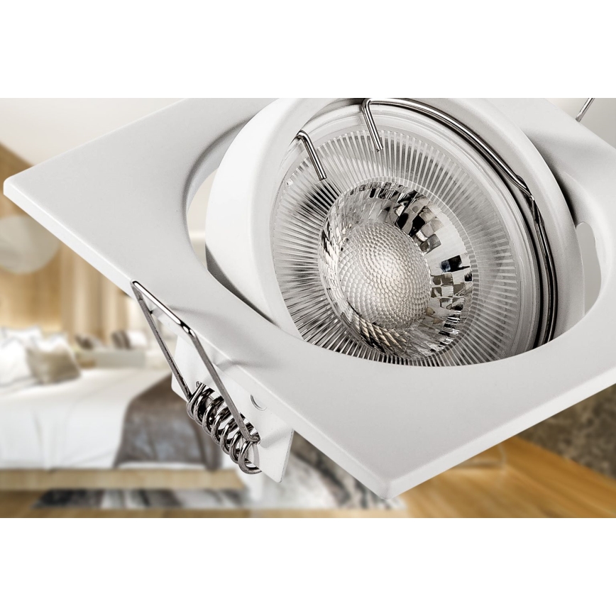 Podhľadové svietidlo 1xGU10/MR16/10W/230V 9x9 cm biele