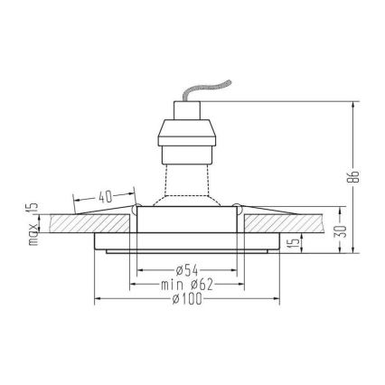 Podhľadové svietidlo EYE 1xGU10/35W/230V